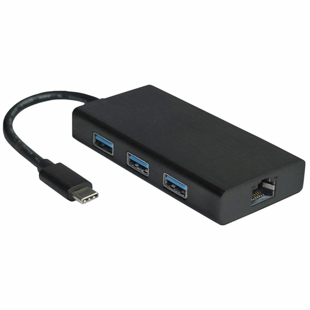 USB Type C 3.1 към Gigabit Ethernet адаптер + Хъб 3 x USB 3.2на ниска цена с бърза доставка - BestPC.BG