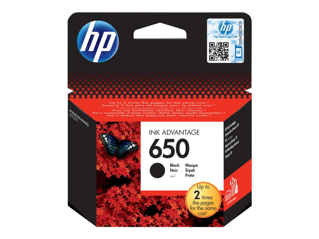 Касета с мастило HP 650 original Ink cartridge CZ101AE BHK black standard capacity 360 pages 1-packна ниска цена с бърза доставка - BestPC.BG