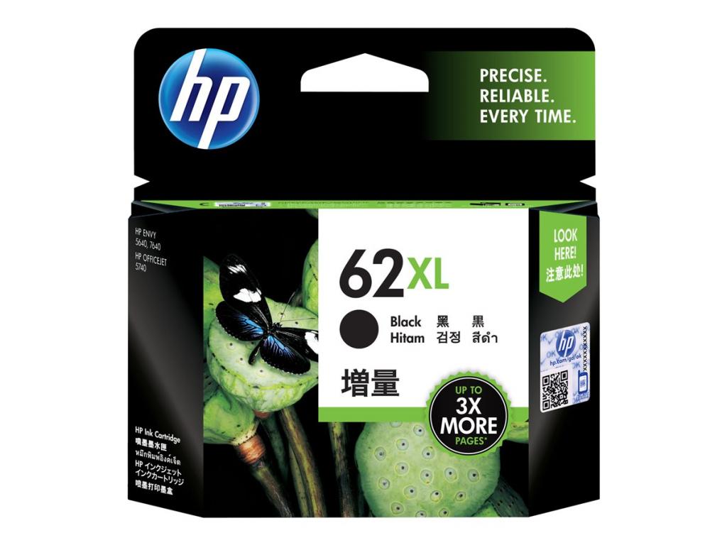 Касета с мастило HP 62XL original Ink cartridge C2P05AE UUS black high capacity 1-packна ниска цена с бърза доставка - BestPC.BG