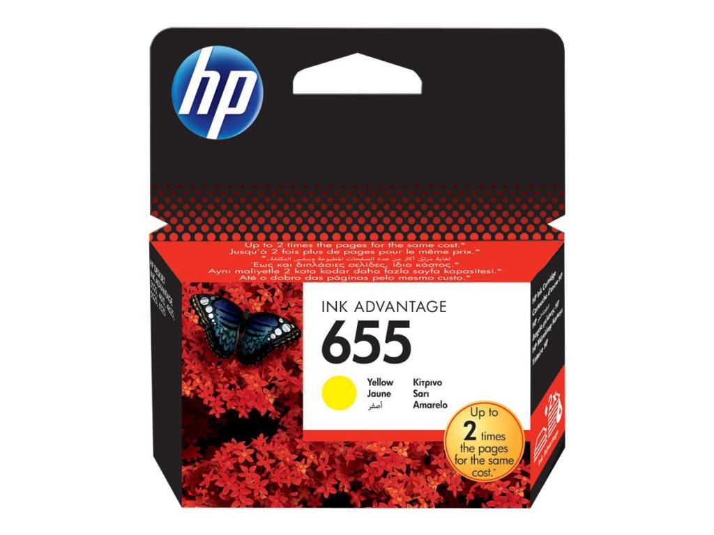 Касета с мастило HP 655 original Ink cartridge CZ112AE BHK yellow standard capacity 600 pages 1-packна ниска цена с бърза доставка - BestPC.BG