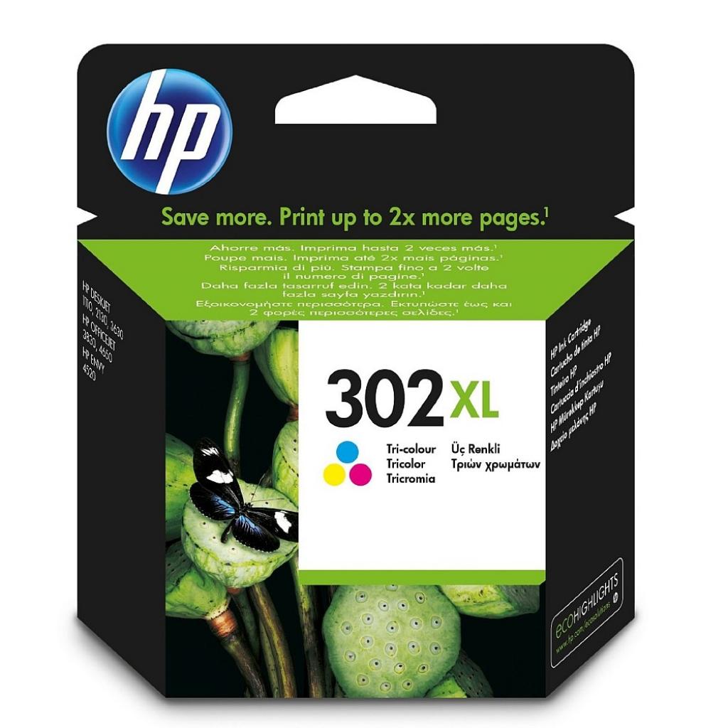 Касета с мастило HP 302XL original Ink cartridge F6U67AE UUS Tri-colorна ниска цена с бърза доставка - BestPC.BG