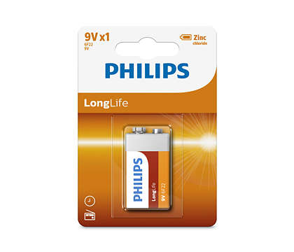 Батерия PHILIPS 6F22L1B-10 Battery PHILIPS LONGLIFE 9V 6F22 (BLISTER OF 1)на ниска цена с бърза доставка - BestPC.BG