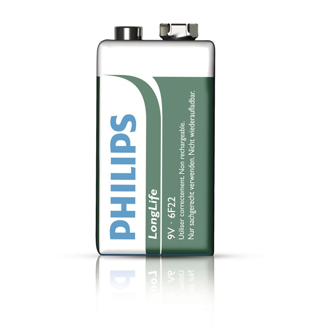 Батерия Philips LongLife 9V, цинково-хлоридна батерияна ниска цена с бърза доставка