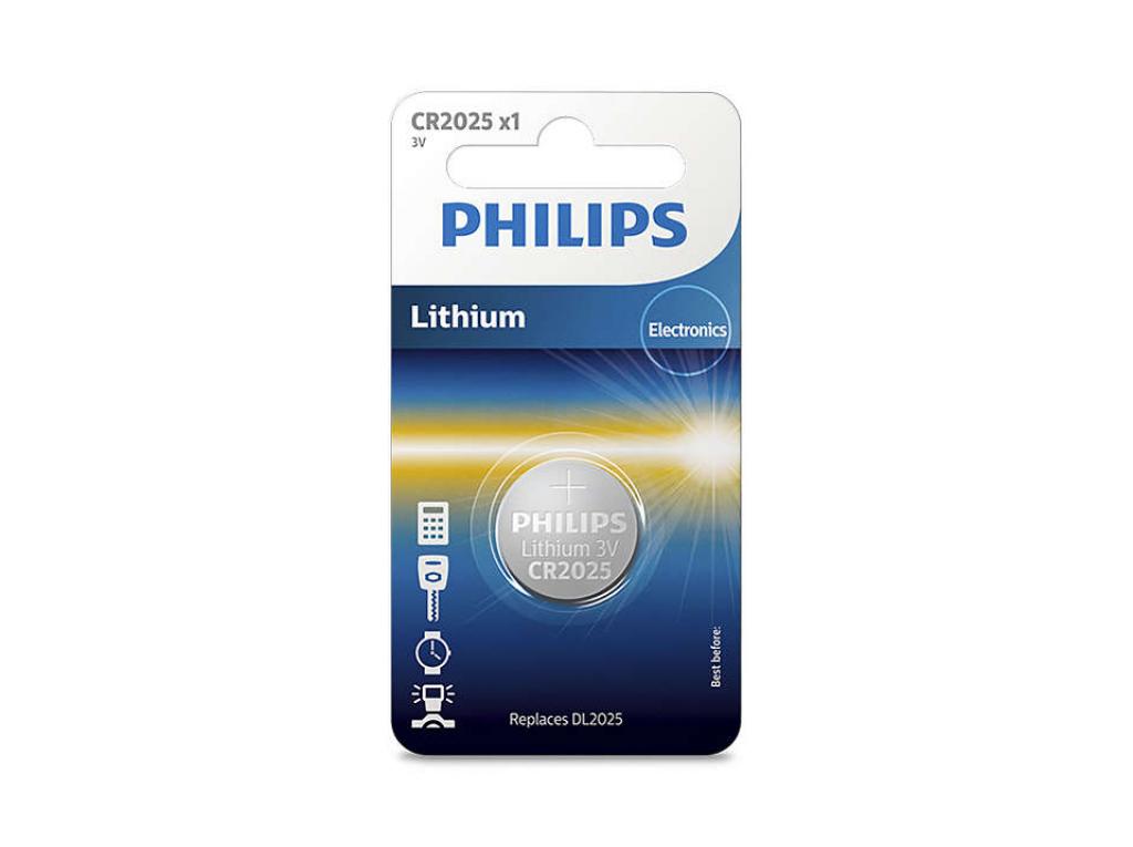 Батерия PHILIPS CR2025-01B Battery Lithium CR2025 3V PHILIPS CR2025 3V 1 PC. Blisterна ниска цена с бърза доставка - BestPC.BG