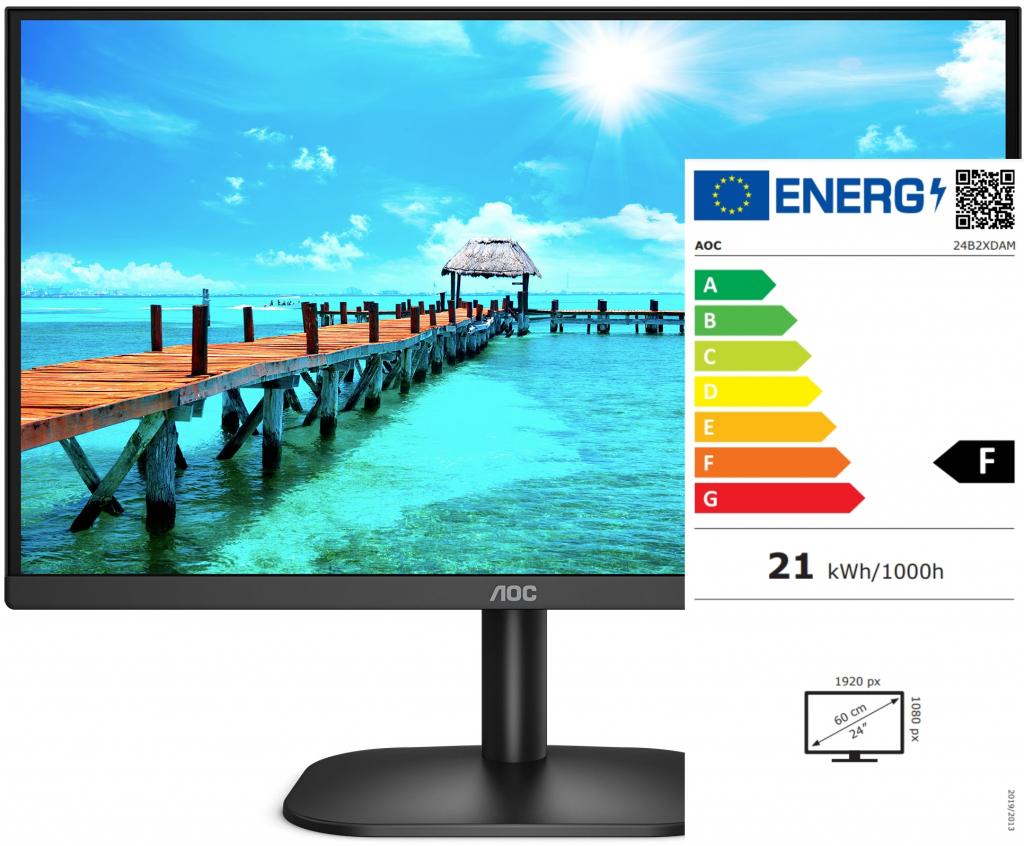 Монитор AOC 24B2XDAM 23.8inch VA monitor with vivid colors HDMI VGA DVIна ниска цена с бърза доставка - BestPC.BG