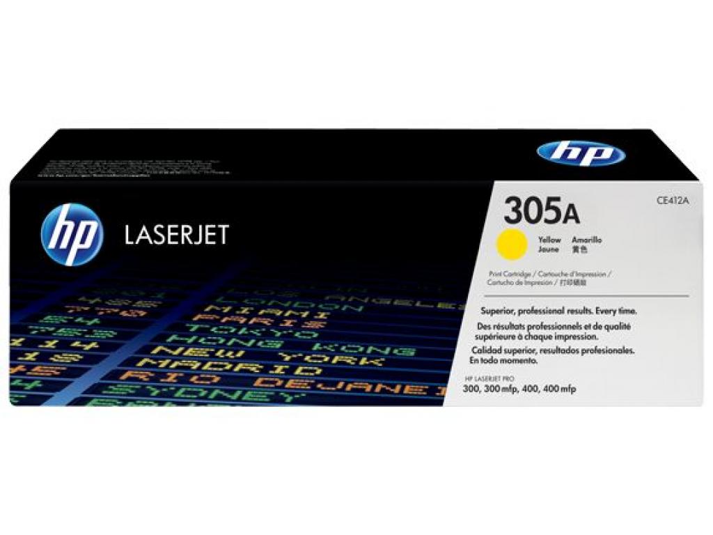 Тонер за лазерен принтер HP 305A original LaserJet Toner cartridge CE412A yellow standard capacity 2.600 pagesна ниска цена с бърза доставка - BestPC.BG