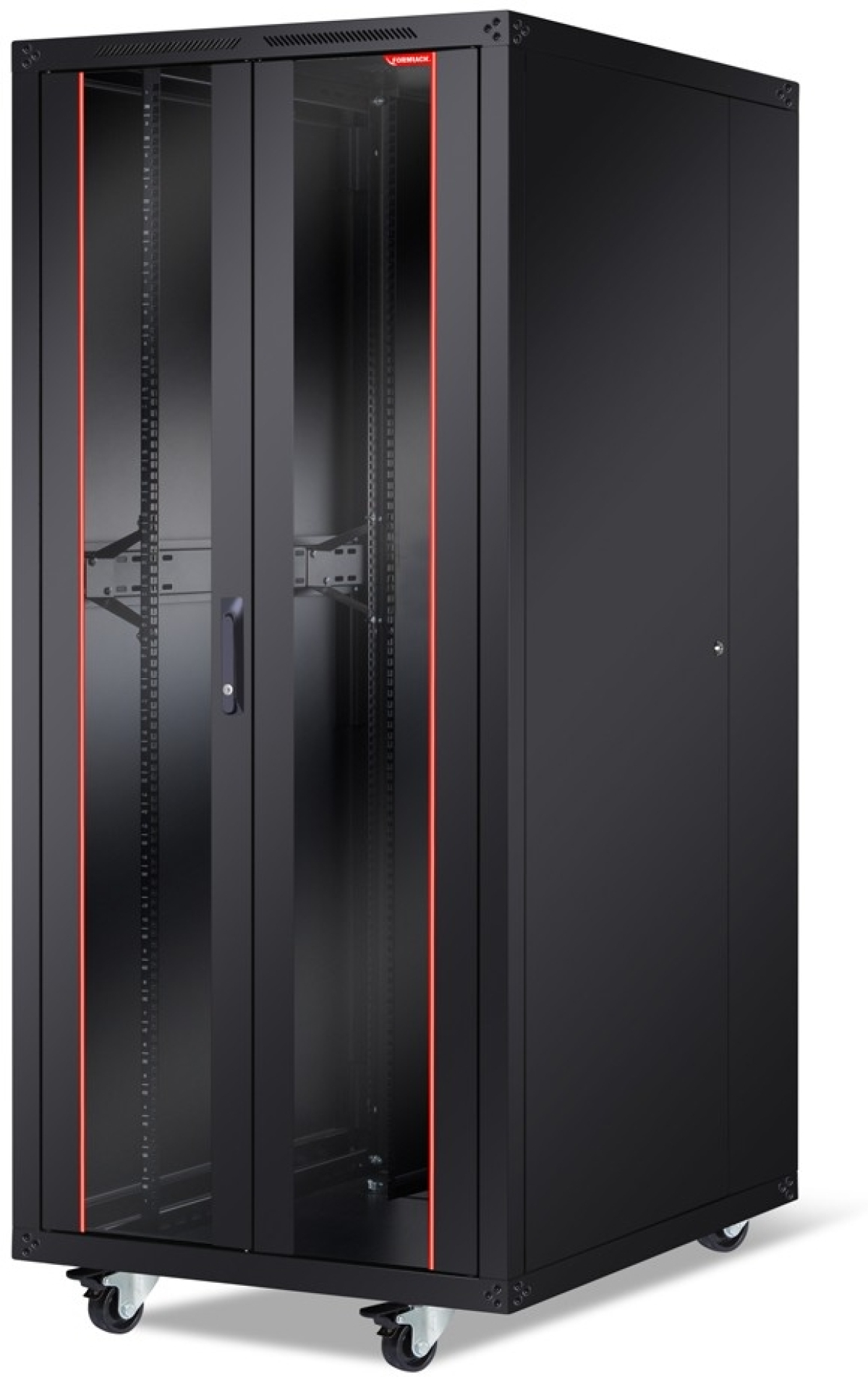 Шкаф за техника - Rack Formrack 19" Free standing rack 42U 800-1000mm, До 600 кг, Стъклена врата, Отварящи се странични и задни вратина ниска цена с бърза доставка - BestPC.BG