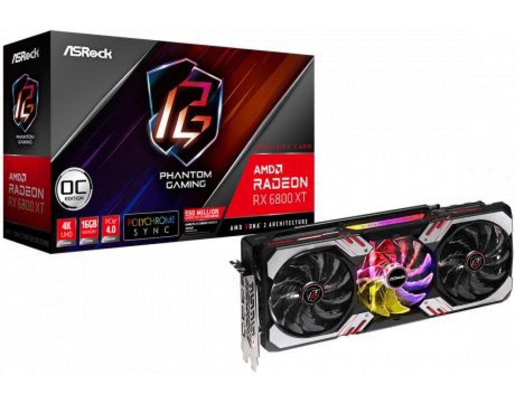 Видеокарта Asrock AMD Radeon RX6800XT Phantom Gaming 16G OC, GDDR6на ниска цена с бърза доставка - BestPC.BG