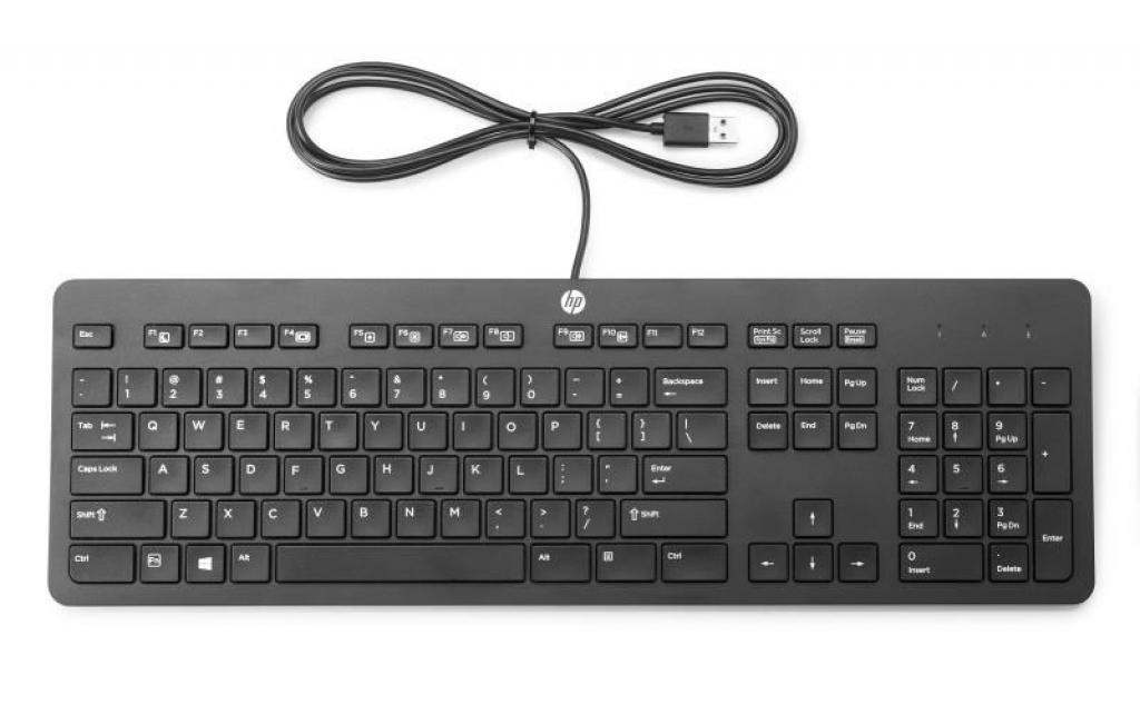 Клавиатура HP Slim Business Keyboard, USB, black, US and BG layout, N3R87AA, Чернана ниска цена с бърза доставка - BestPC.BG