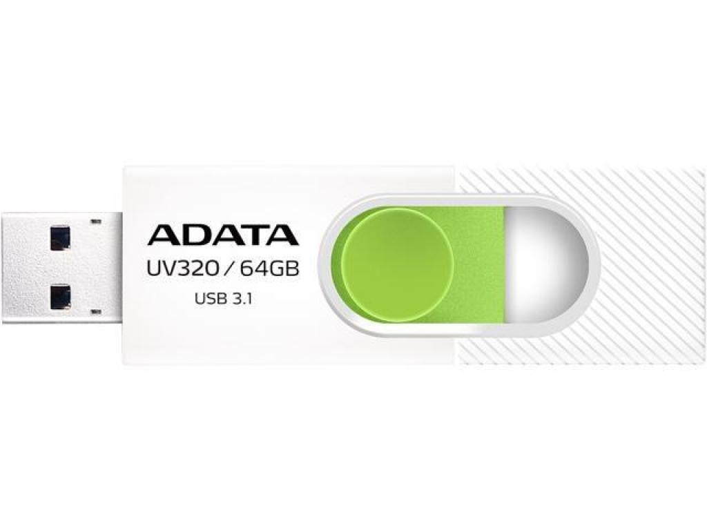 64GB USB UV320 ADATA WHITEна ниска цена с бърза доставка - BestPC.BG