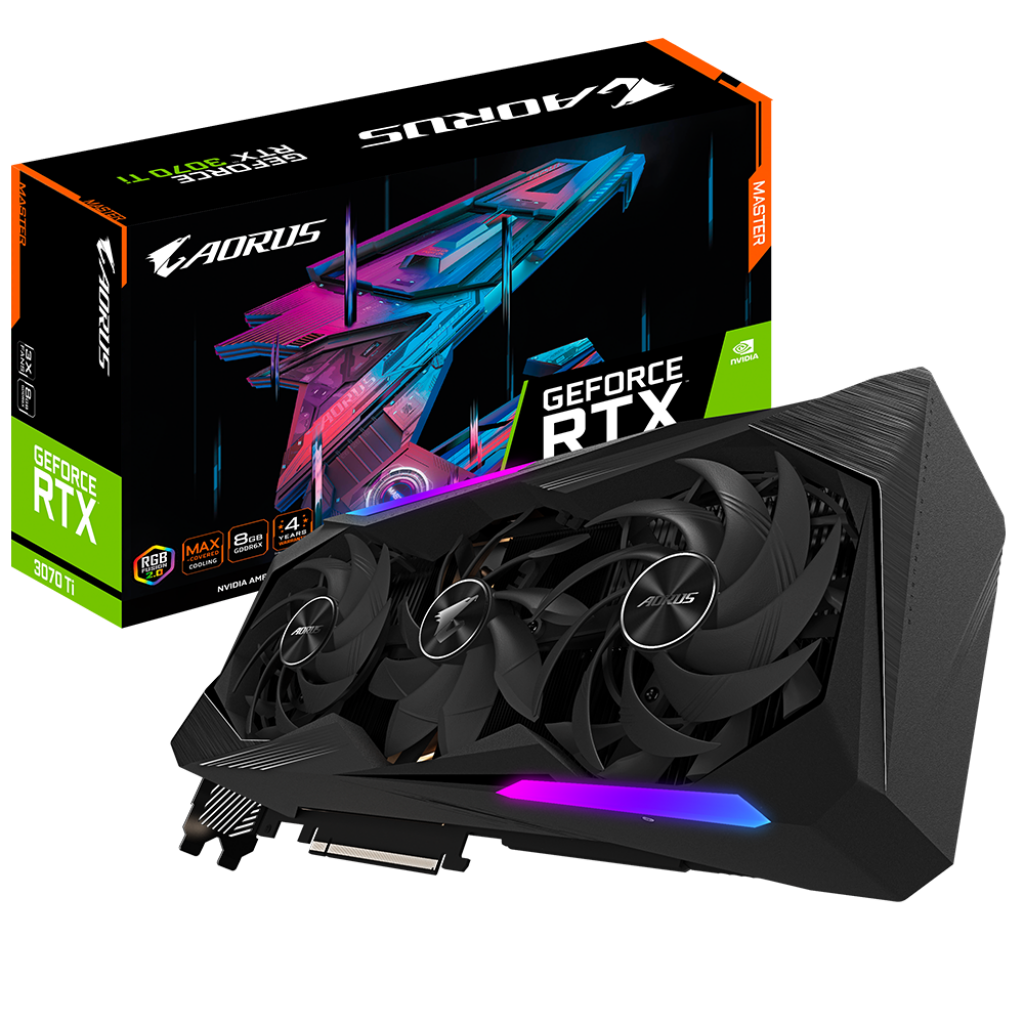 Видеокарта Gigabyte AORUS GeForce RTX 3070 Ti MASTER 8Gна ниска цена с бърза доставка - BestPC.BG