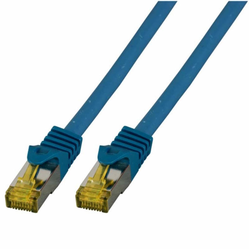 RJ45 Пач корда S/FTP, Cat.6A, LSZH, Cat.7 Raw cable, синяна ниска цена с бърза доставка - BestPC.BG