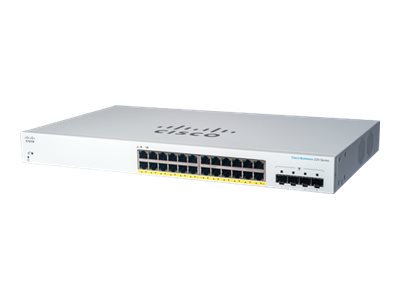 Комутатор/Суич CISCO Business Switching CBS220 Smart 24-port Gigabit PoE 195W 4x1G SFP uplinkна ниска цена с бърза доставка - BestPC.BG