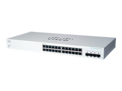 Комутатор/Суич CISCO Business Switching CBS220 Smart 24-port Gigabit 4x1G SFP uplinkна ниска цена с бърза доставка - BestPC.BG
