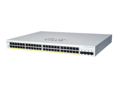 Комутатор/Суич CISCO Business Switching CBS220 Smart 48-port Gigabit PoE 382W 4x1G SFP uplinkна ниска цена с бърза доставка - BestPC.BG