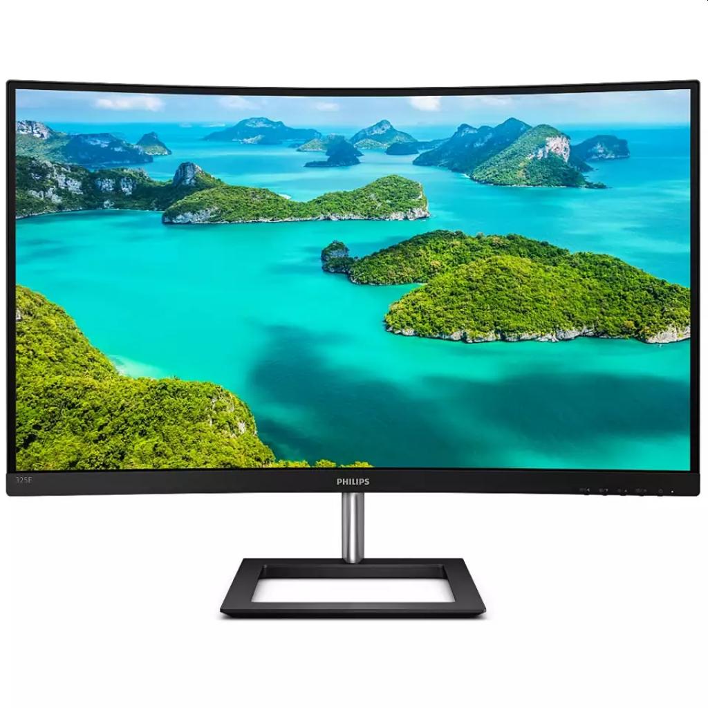 Монитор Philips 325E1C-00, 31.5", Curved 1500R, VA, WLED, 2560x1440@75Hz, 4ms GTGна ниска цена с бърза доставка - BestPC.BG