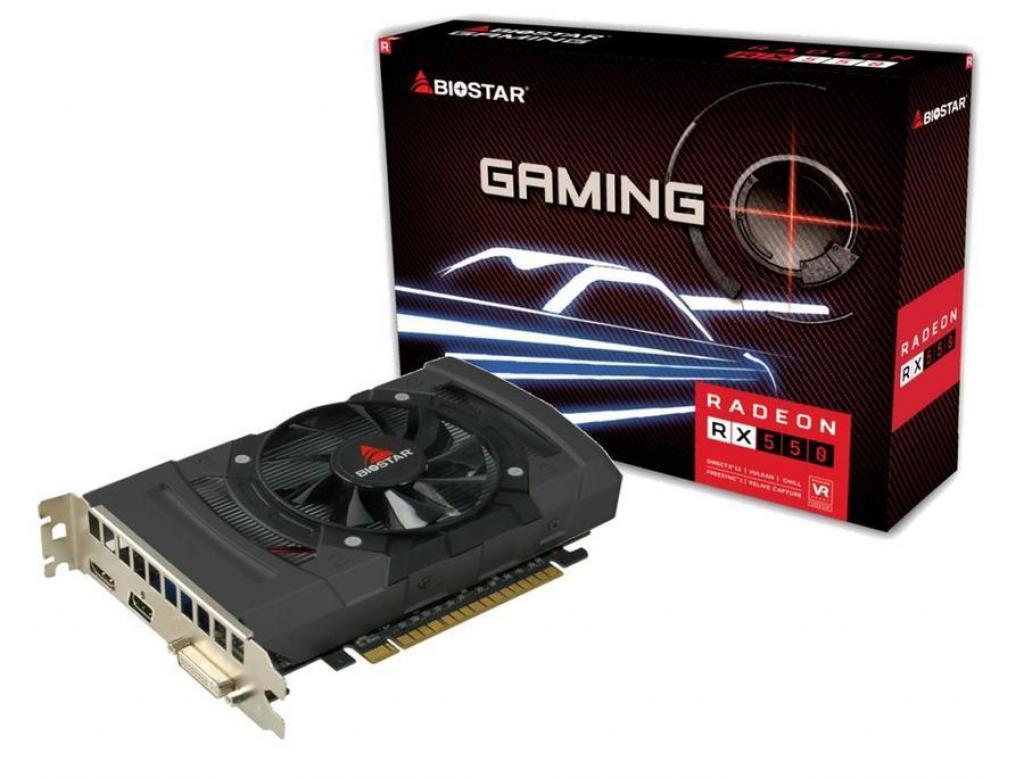 Видеокарта BIOSTAR Radeon RX550, 4GB GDDR5, 128 bit, DVI-I, HDMI, DP, PCI-E 3.0 x16на ниска цена с бърза доставка - BestPC.BG