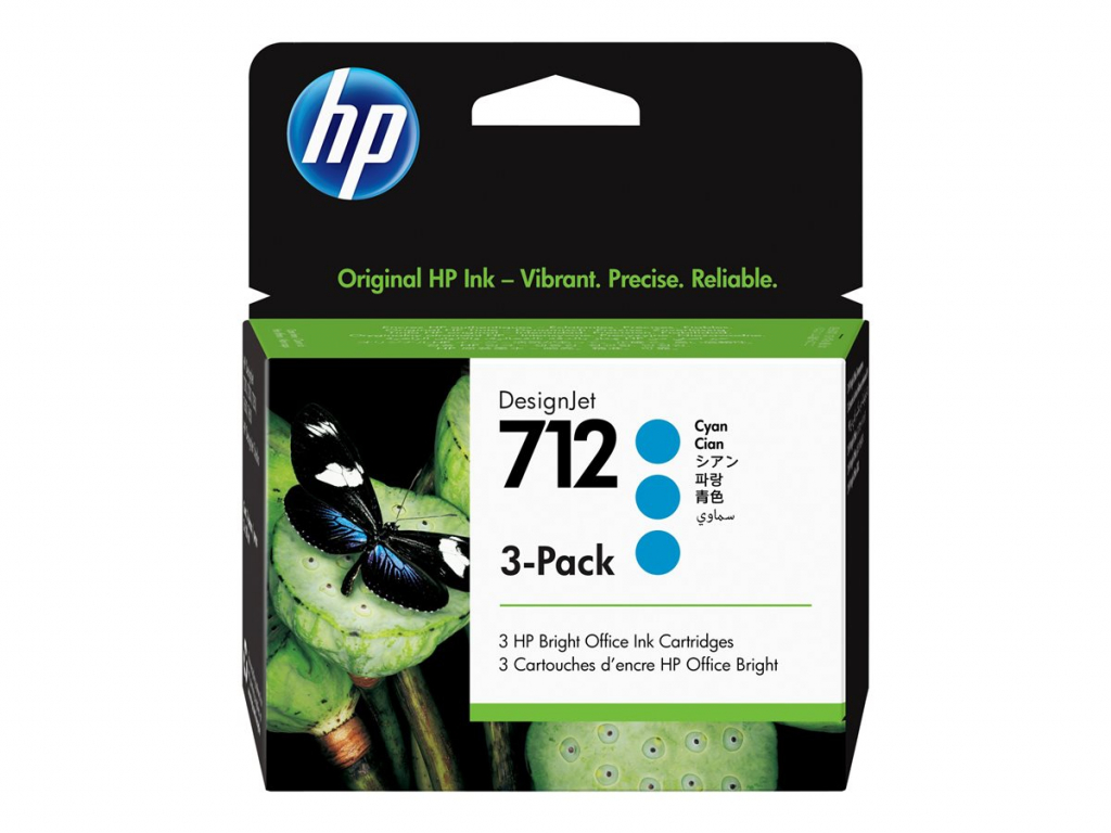 Касета с мастило HP 712 3-Pack 29-ml Cyan DesignJet Ink Cartridgeна ниска цена с бърза доставка - BestPC.BG