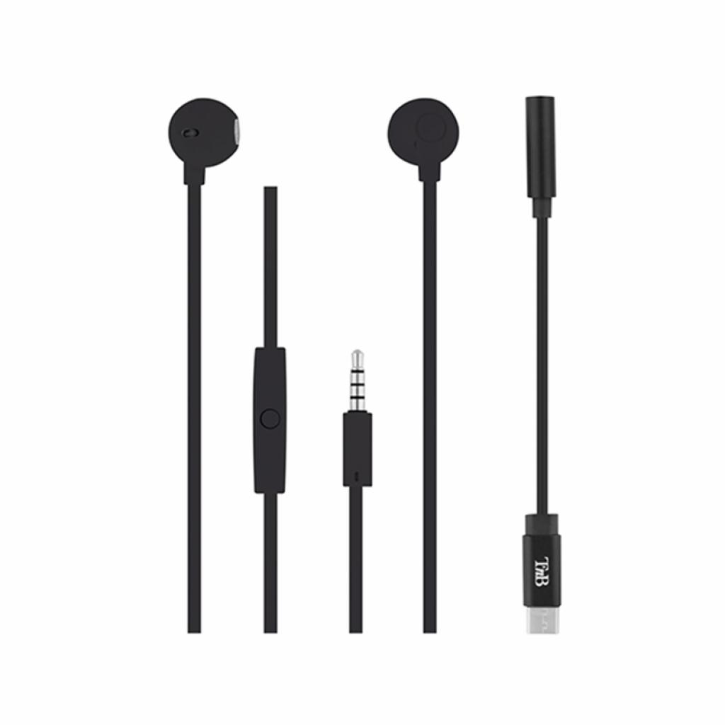 Слушалки TNB Sweet, с микрофон, с Type-C адаптер, 3.5 mm жак-USB Type C, 102 dB, 1.2 m кабел, чернина ниска цена с бърза доставка - BestPC.BG