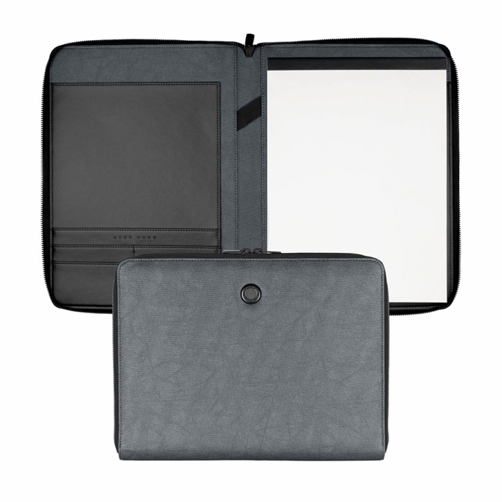 Hugo Boss Конферентна папка Gleam, A4, с цип, сивана ниска цена с бърза доставка - BestPC.BG