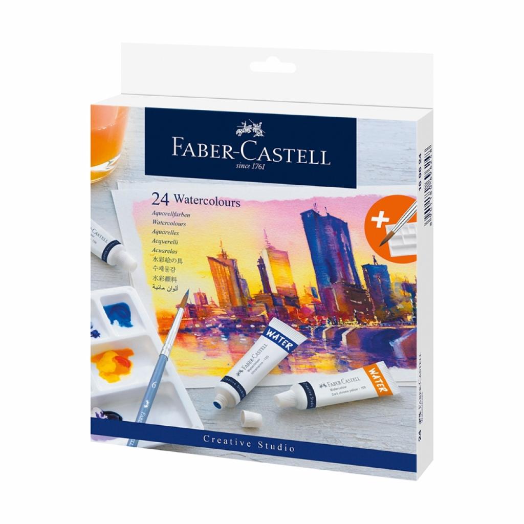 Faber-Castell Акварелни бои Creative Studio, 9 ml, 24 цвятана ниска цена с бърза доставка - BestPC.BG