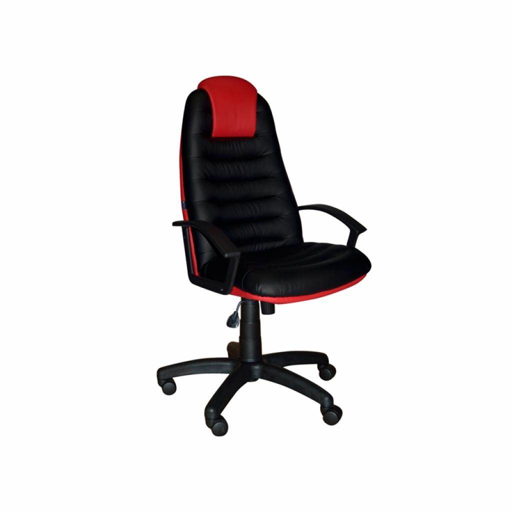 Геймърски стол Tunis, екокожа, Tilt механизъм, полиамидна основа, до 120 kg, черно-червенна ниска цена с бърза доставка - BestPC.BG