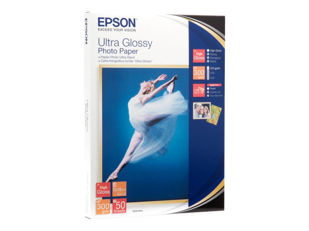 Хартия за принтер EPSON Ultra Glossy S041944 Photo Paper 13x18cm 50sheets 300g-m2на ниска цена с бърза доставка - BestPC.BG