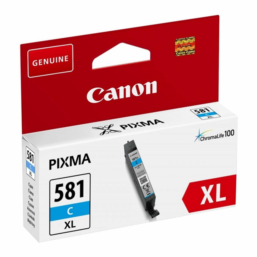 Касета с мастило Canon Патрон CLI-581XL, Cyanна ниска цена с бърза доставка - BestPC.BG