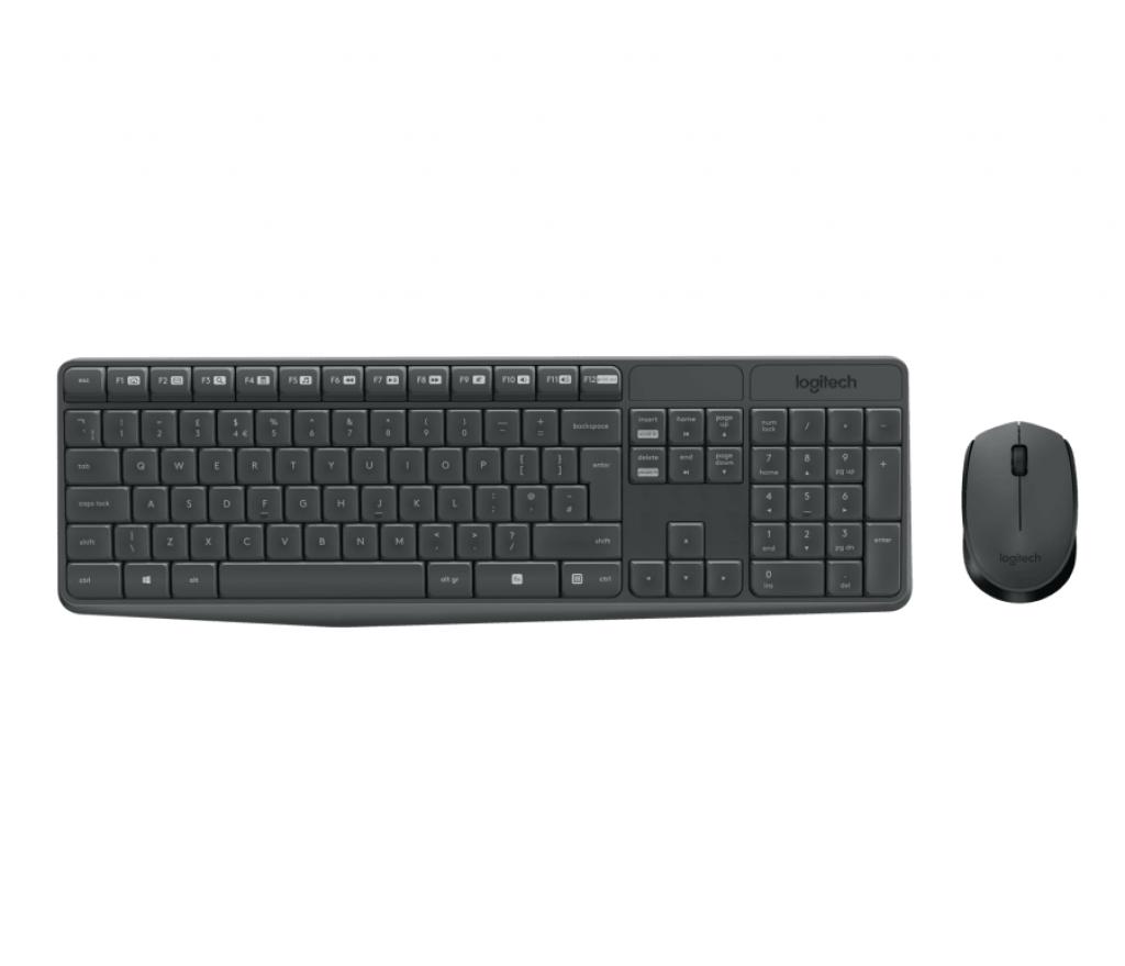 Клавиатура Logitech MK235 Wireless Keyboard and Mouse Combo - Grey - US INTLна ниска цена с бърза доставка - BestPC.BG