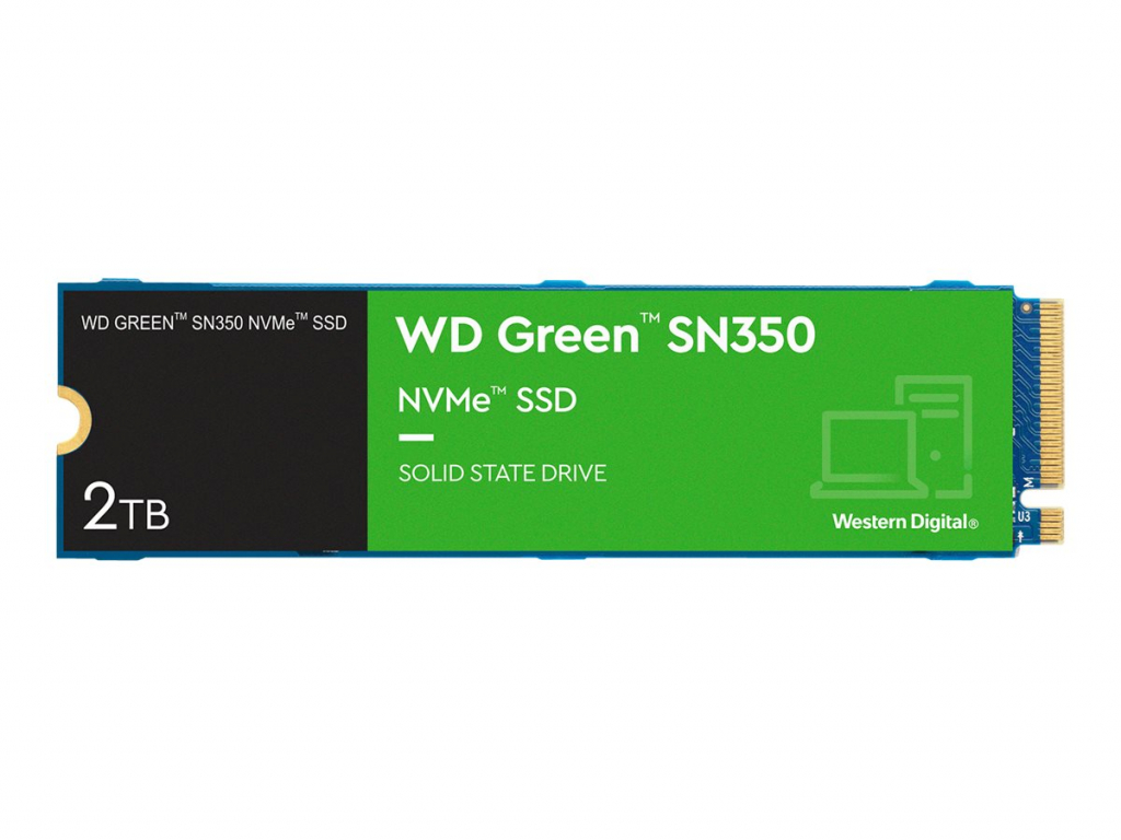 Western Digital Green SN350 NVMe SSD 2TB M.2 2280 PCIe Gen3 8Gb-sна ниска цена с бърза доставка - BestPC.BG