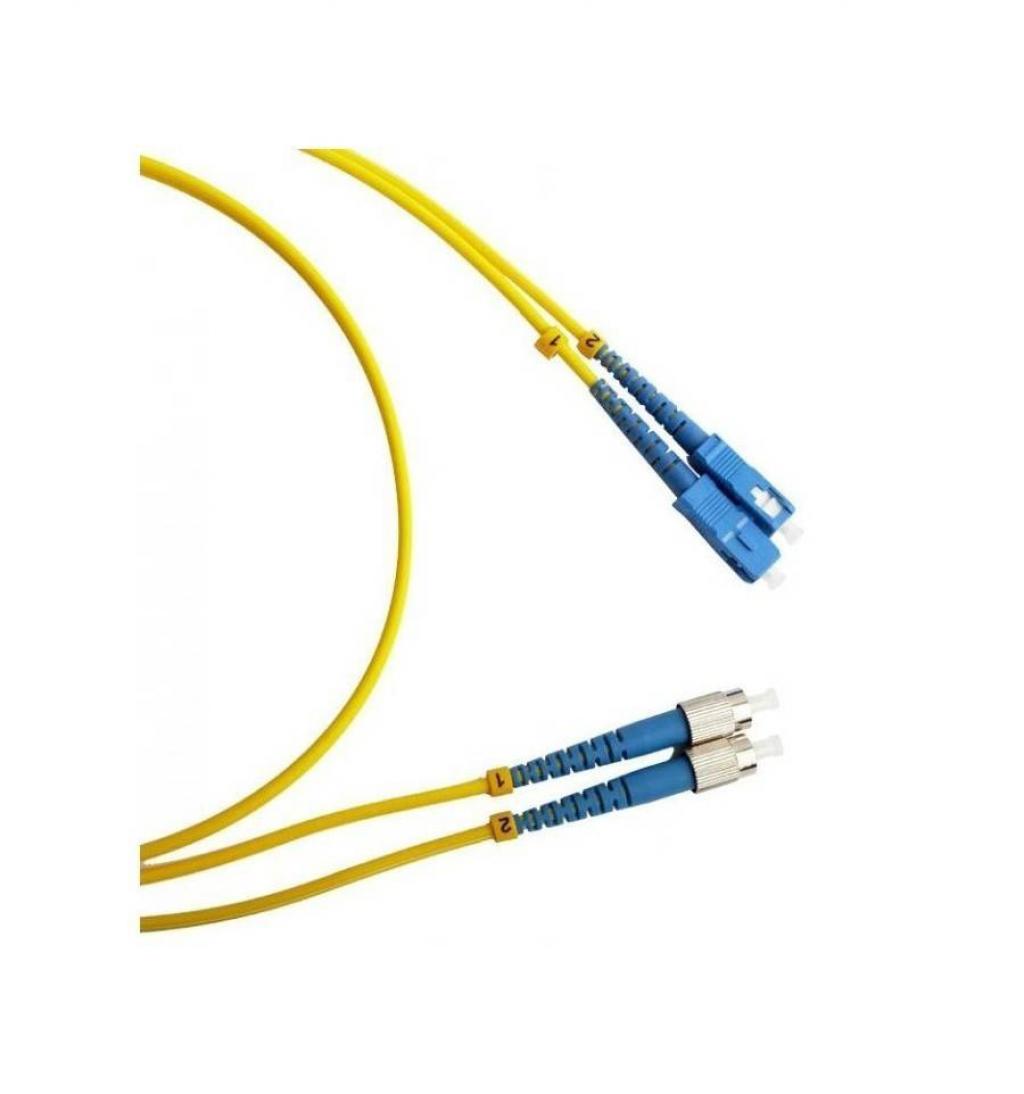 Оптична пач корда Оптични пач корди FC/UPC - SC/UPC сингъл мод, дуплекс, 5м.на ниска цена с бърза доставка - BestPC.BG