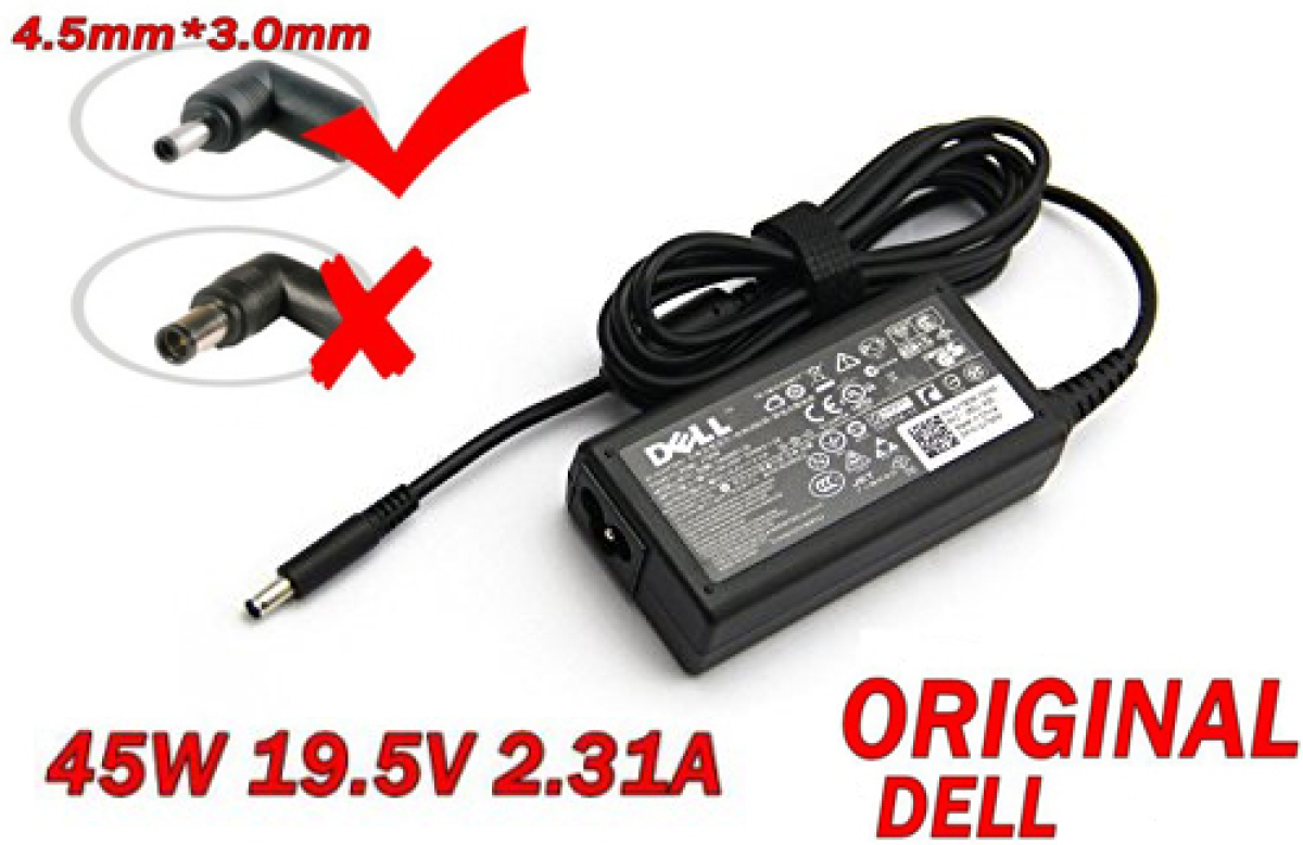 Адаптер за лаптоп ОРИГИНАЛЕН (Зарядно за лаптоп) DELL 45W 19.5V 2.31Aна ниска цена с бърза доставка - BestPC.BG