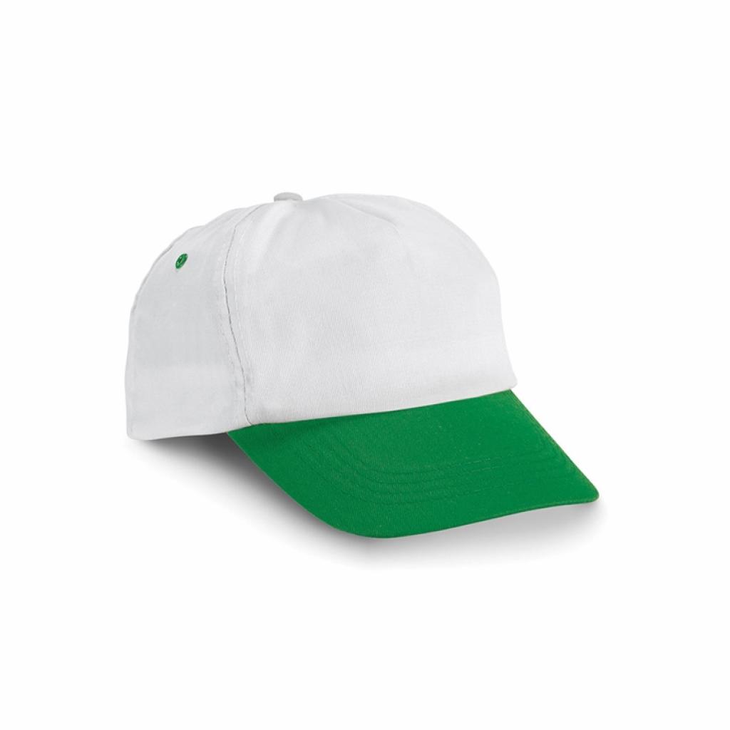 Продукт Шапка Stefano, 5-панелна, полиестер, бяло-зеленана ниска цена с бърза доставка - BestPC.BG
