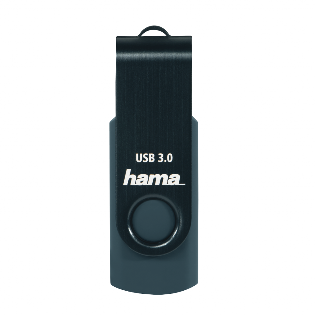 USB памет HAMA Rotate, 256GB,USB 3.0  90 MB-s, Петролно синьона ниска цена с бърза доставка - BestPC.BG