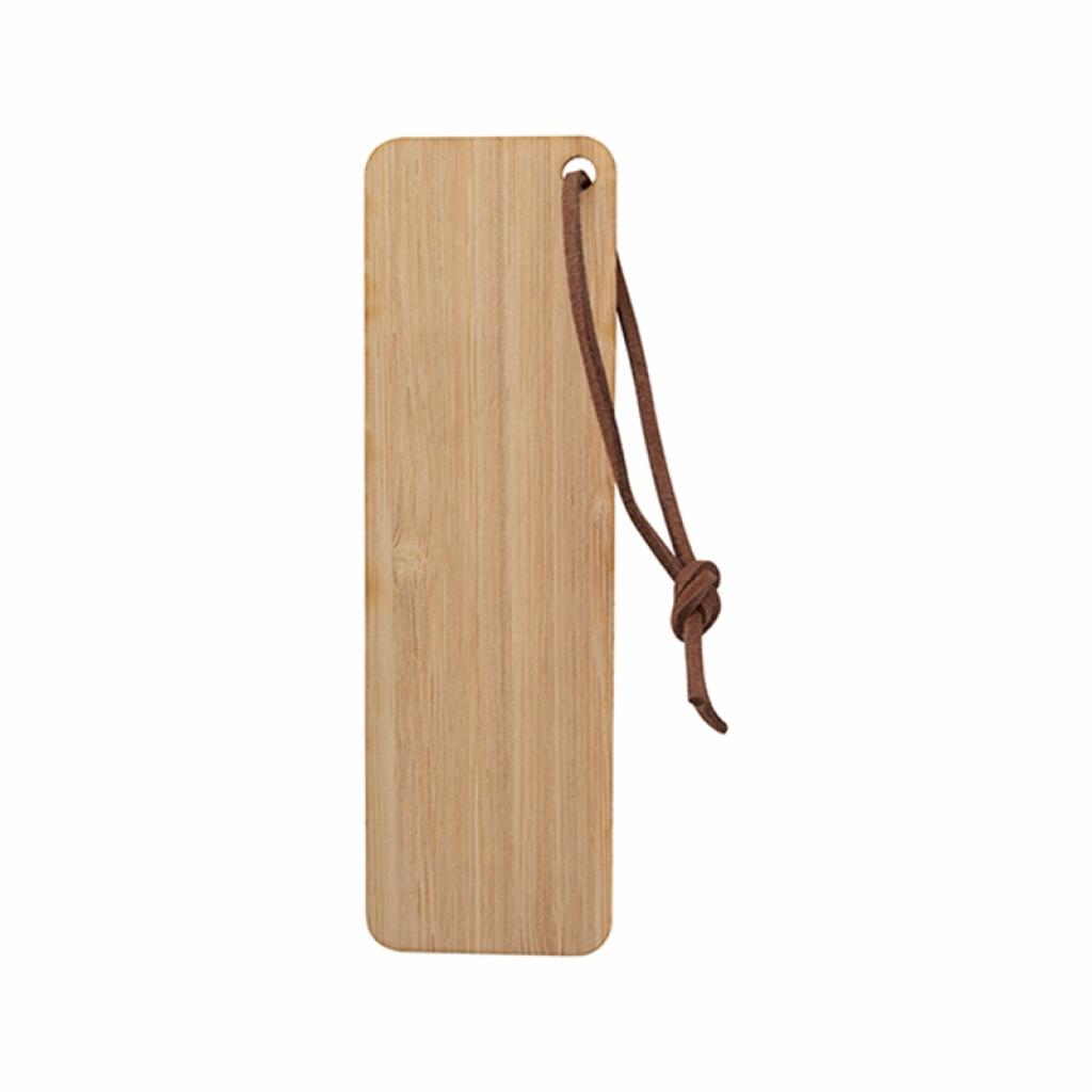 Разделител за книга Bookmark, бамбук, с кожена връзкана ниска цена с бърза доставка - BestPC.BG