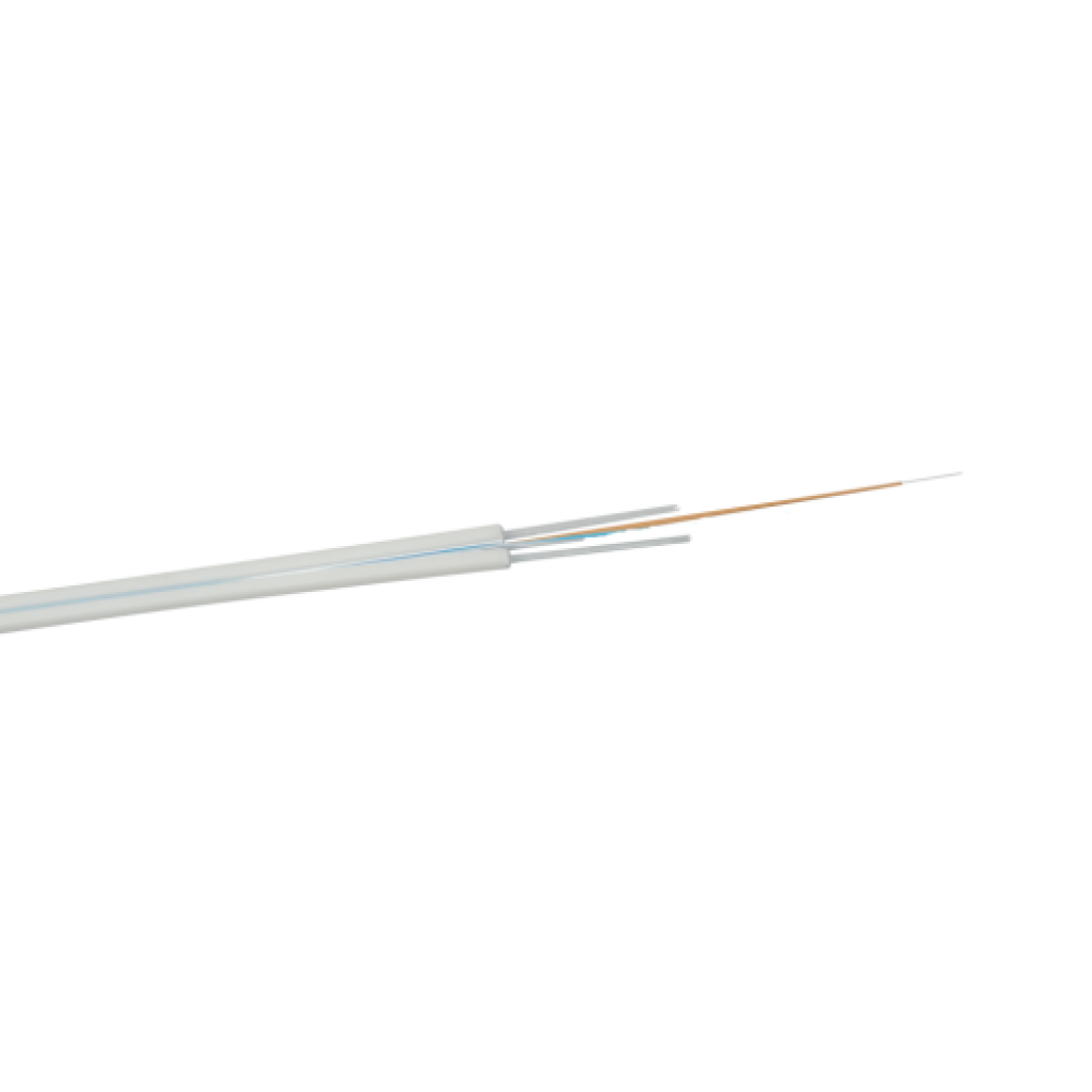 Инсталационен оптичен кабел FTTH 1 влакно 2x0.4mm SW, LSZH, бялна ниска цена с бърза доставка - BestPC.BG