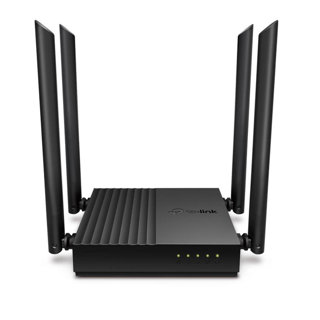 Безжичен рутер TP-Link Archer C64 AC1200, 2.4-5 GHz, 400 - 867 Mbps, 5х10/100/100, гигабитов, MU-MIMOна ниска цена с бърза доставка - BestPC.BG