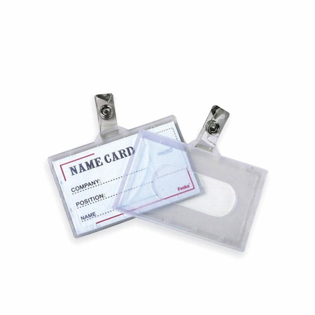 Foska Бадж, двулицев, пластмасов, хоризонтален, 92 х 59 mm, 5 брояна ниска цена с бърза доставка - BestPC.BG