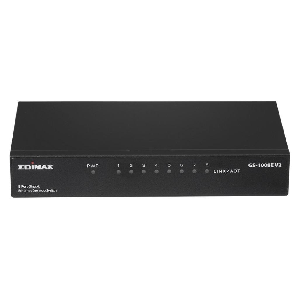 Комутатор/Суич Switch cu 8 porturi EDIMAX GS-1008E V2, Gigabitна ниска цена с бърза доставка - BestPC.BG