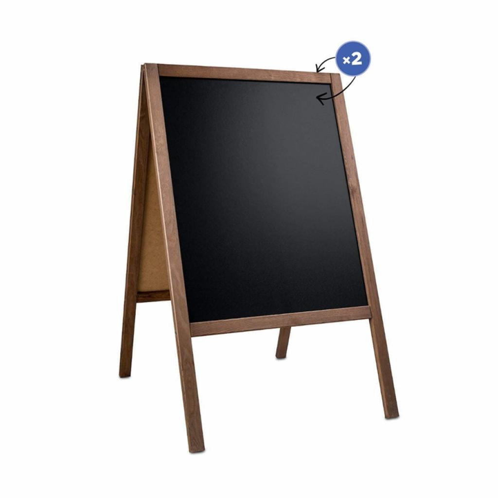 Продукт Стопер с черна дъска, двустранен, дървен, 60 х 100 cmна ниска цена с бърза доставка - BestPC.BG