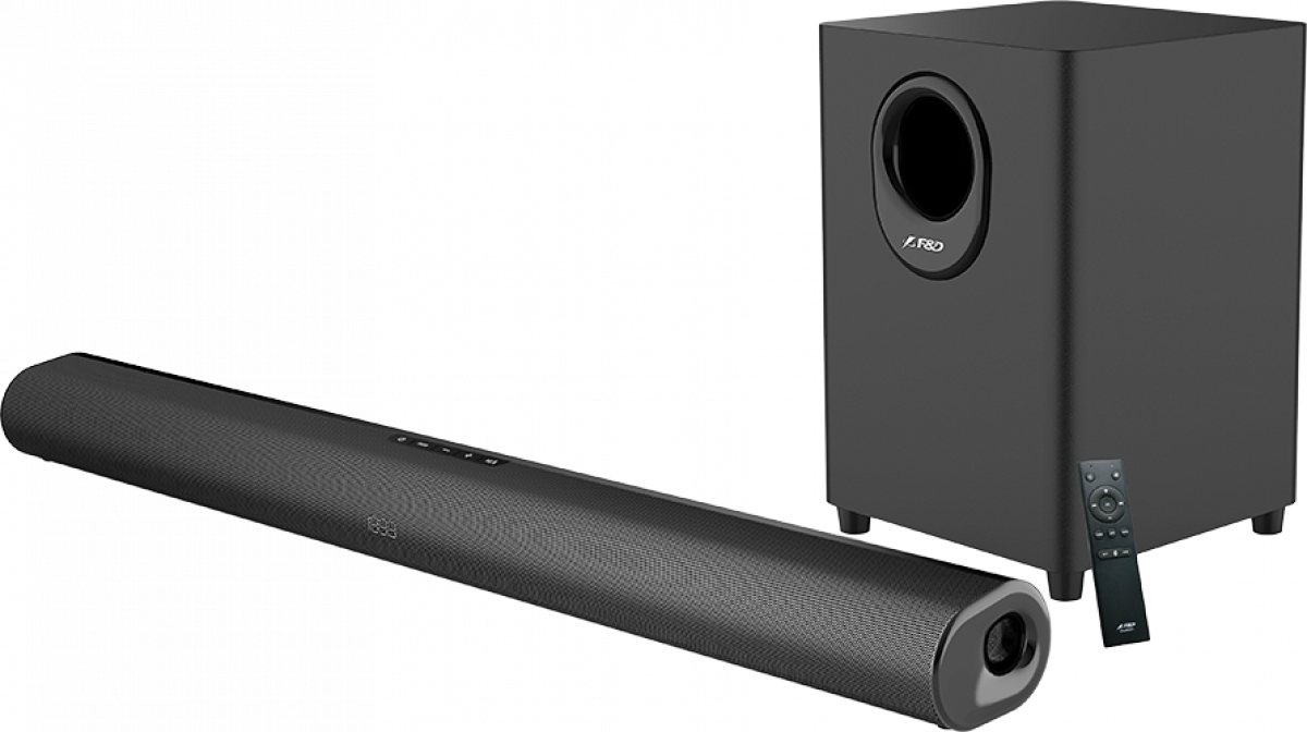 Озвучителна система F&D HT-330, 2.1, 80 W, Bluetooth 5.0, HDMI, LED индикатор, Черенна ниска цена с бърза доставка - BestPC.BG