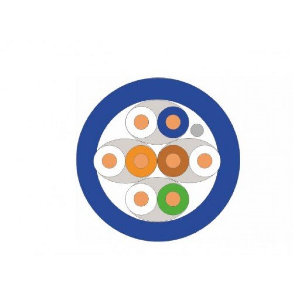 Инсталационен LAN кабел Кабел U/FTP LSHF cat.6 BKT 455 wire blue 23AWG Eca, макара 500mна ниска цена с бърза доставка - BestPC.BG