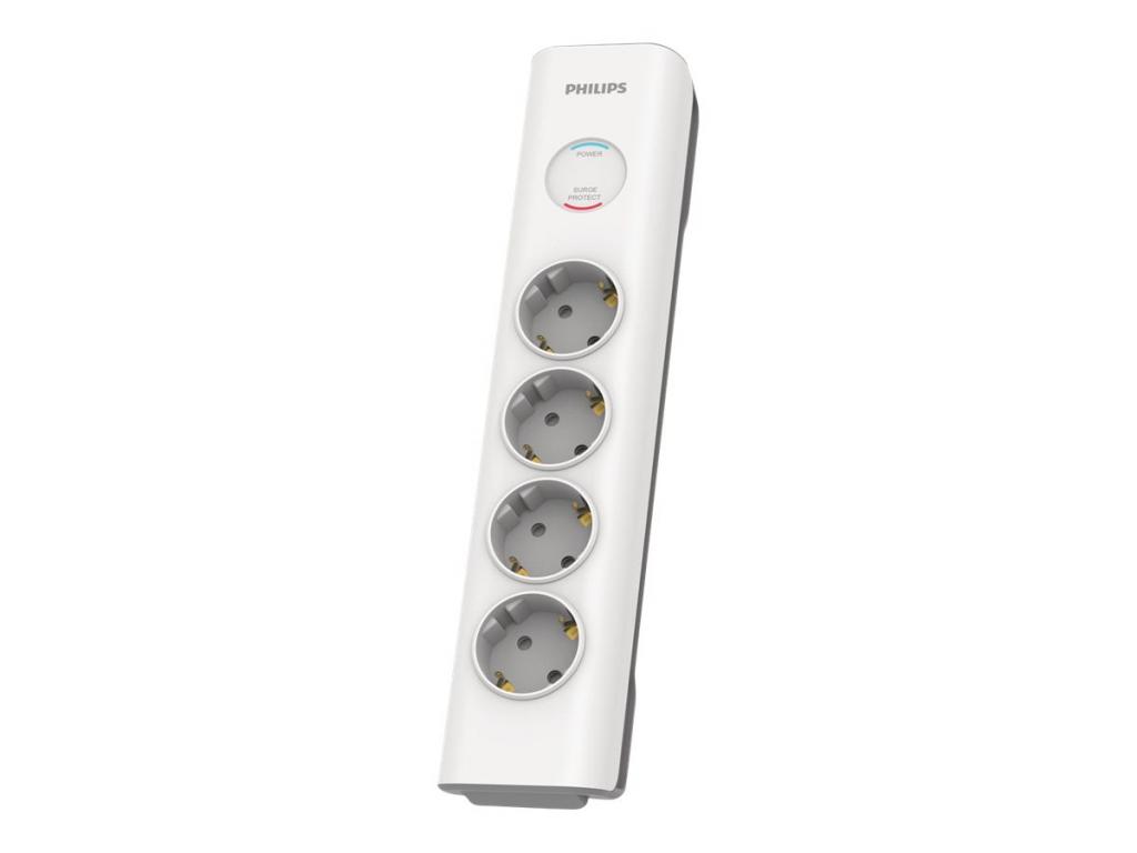 Контакт PHILIPS Surge protector 4 outlets 600J of surge protection 3680W 16Aна ниска цена с бърза доставка - BestPC.BG