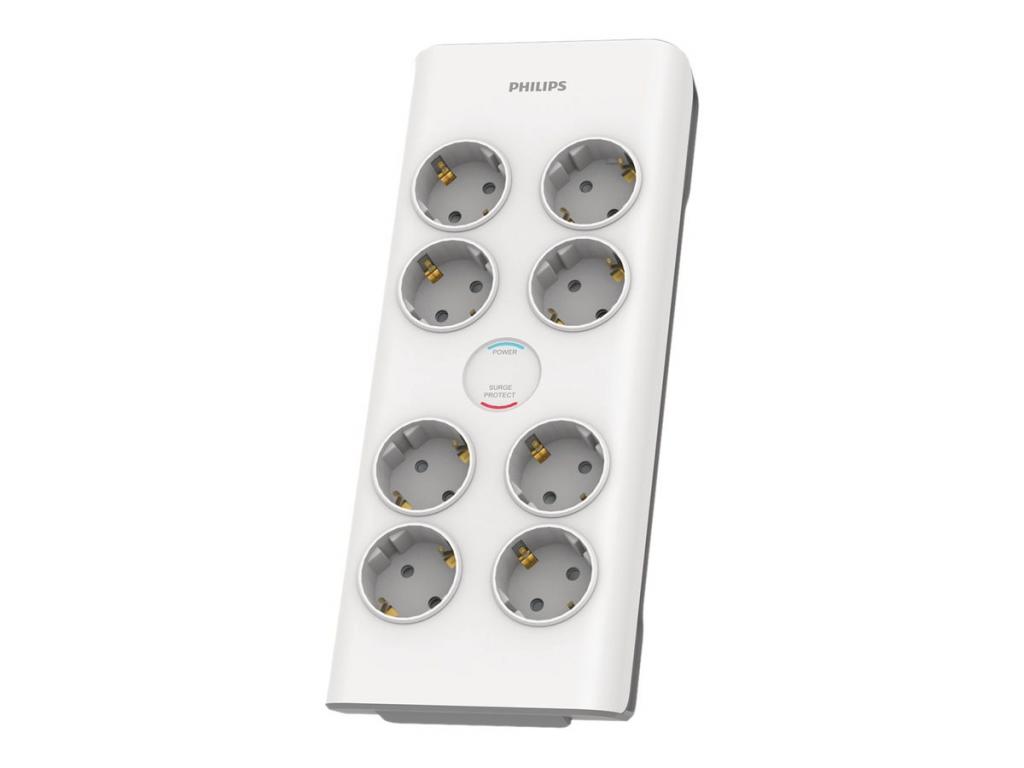 Контакт PHILIPS Surge protector 8 outlets 900J of surge protection 3680W 16Aна ниска цена с бърза доставка - BestPC.BG