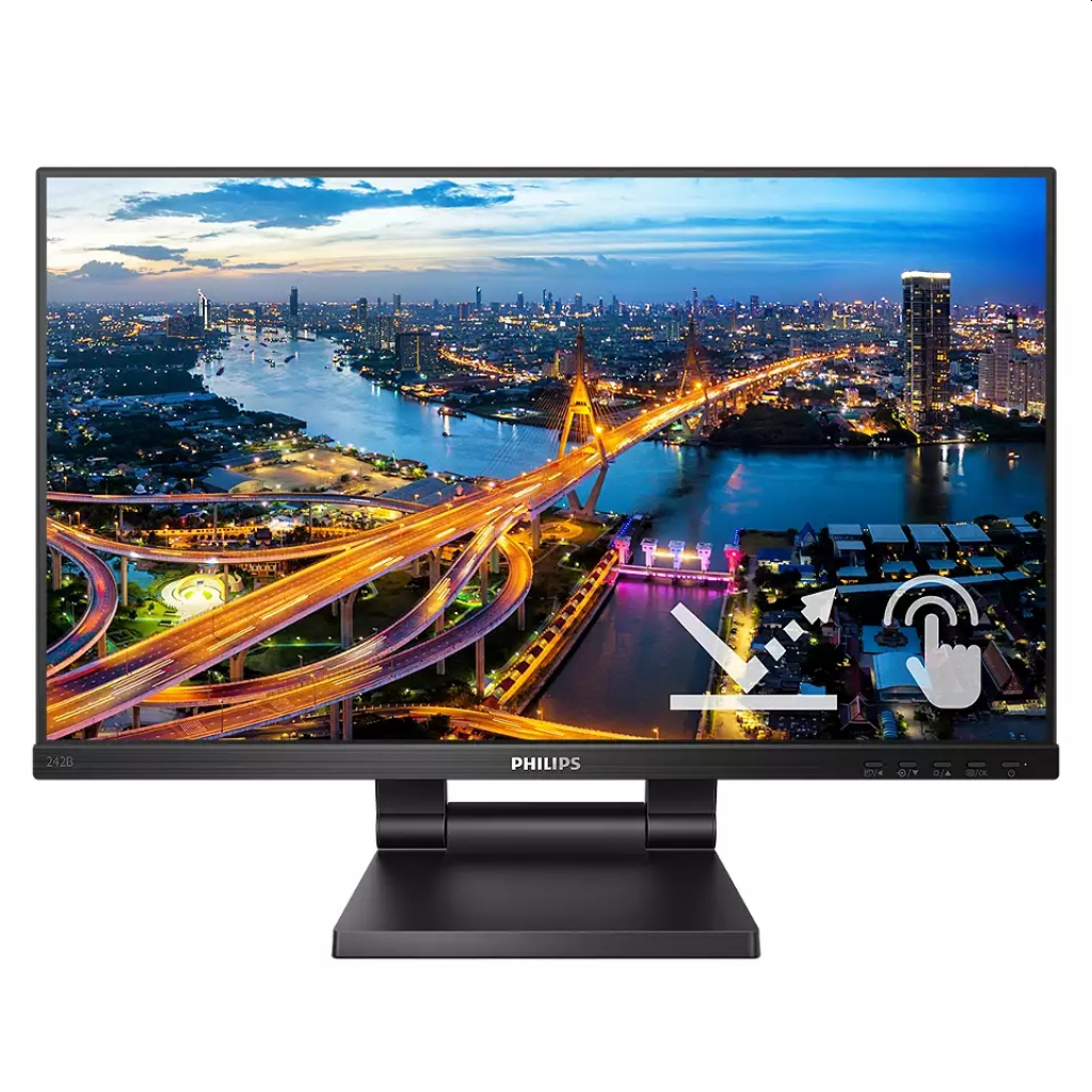 Монитор Philips 242B1TC-00, 23.8" Touch (anti-glare), IPS, WLED, 1920x1080@75Hzна ниска цена с бърза доставка - BestPC.BG
