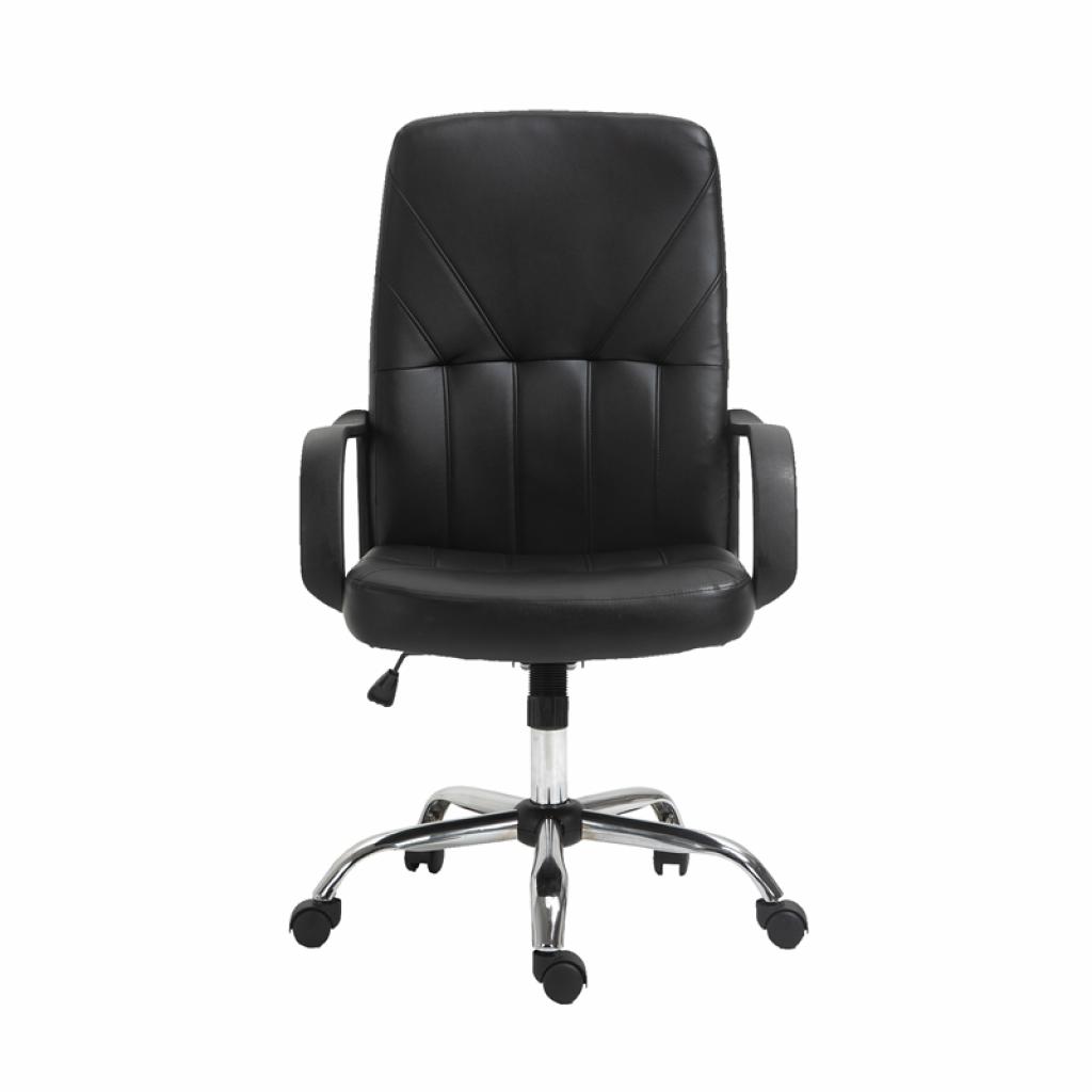 Директорски стол Mega Chrome, екокожа, Tilt механизъм, до 130 kg, черенна ниска цена с бърза доставка - BestPC.BG