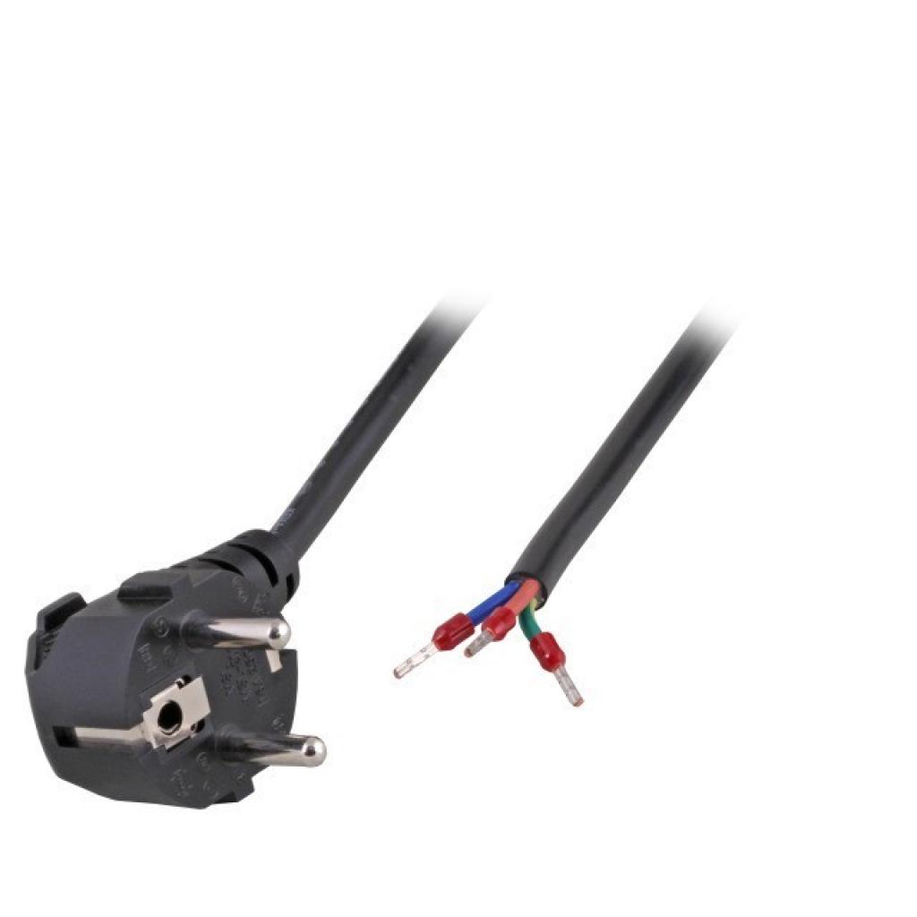 Захранващ кабел Шуко 90° към Клема, черенна ниска цена с бърза доставка - BestPC.BG