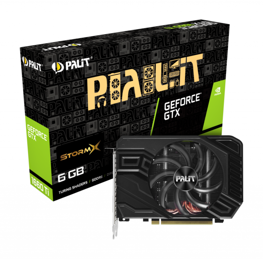Видеокарта  Palit GeForce GTX 1660Ti STORMX 6GB DDR6 192bitна ниска цена с бърза доставка
