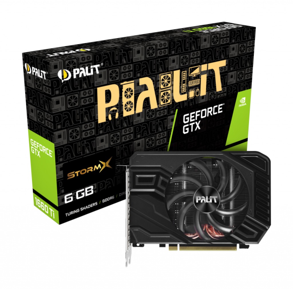 Видеокарта Palit GeForce GTX 1660Ti STORMX 6GB DDR6 192bitна ниска цена с бърза доставка - BestPC.BG