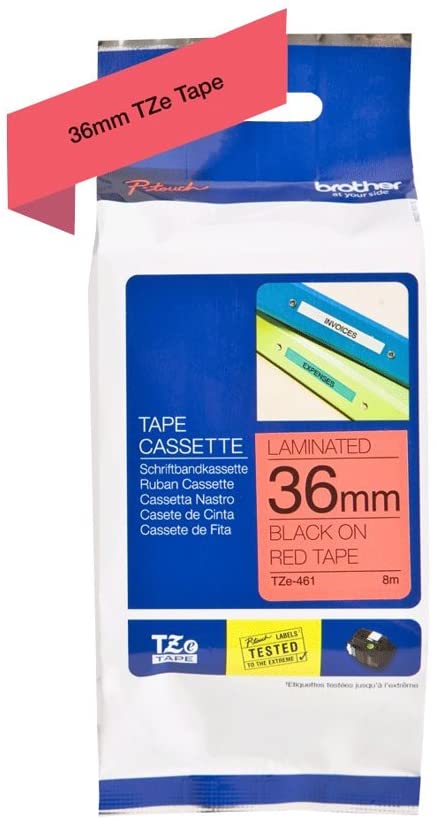 Продукт BROTHER TZE461 laminate tape 36mm BLACK ON REDна ниска цена с бърза доставка - BestPC.BG